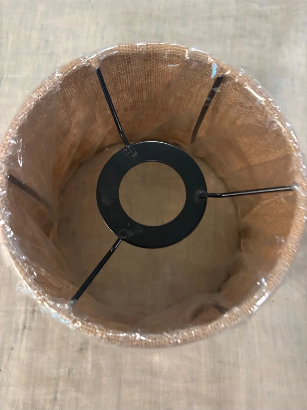 Pottery Barn Burlap Drum pendant/ sconce Shade - Natural Tan